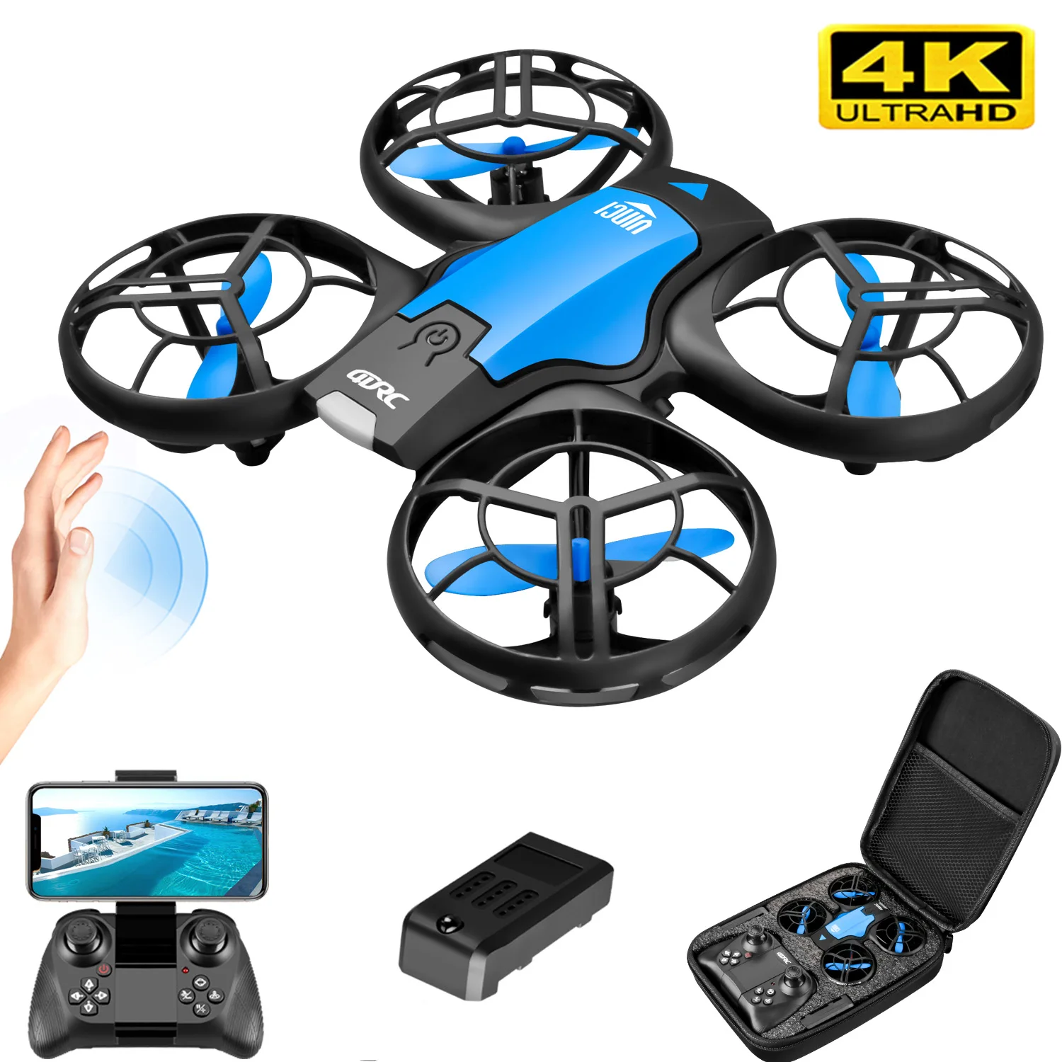 V8 New Mini Drone 4K Professio - Rc Helicopter Case ulasan dan harga